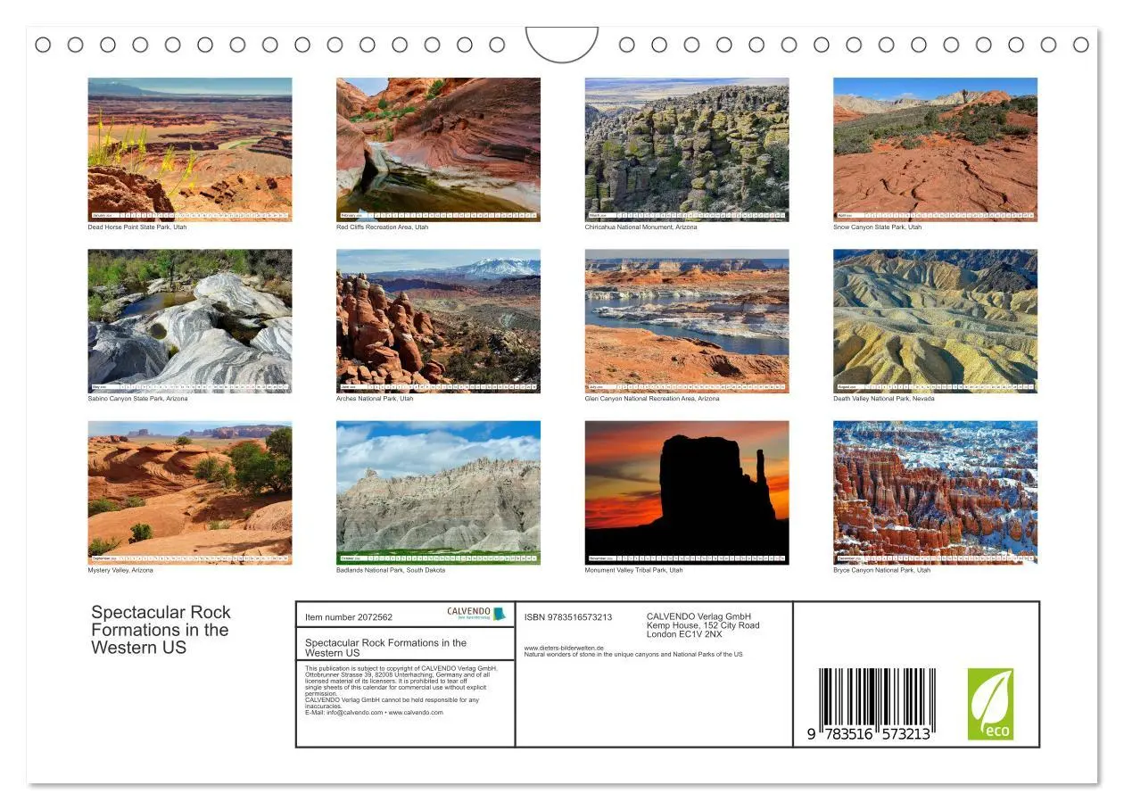 Bild: 9783516573213 | Spectacular Rock Formations in the Western US (Wall Calendar 2026...