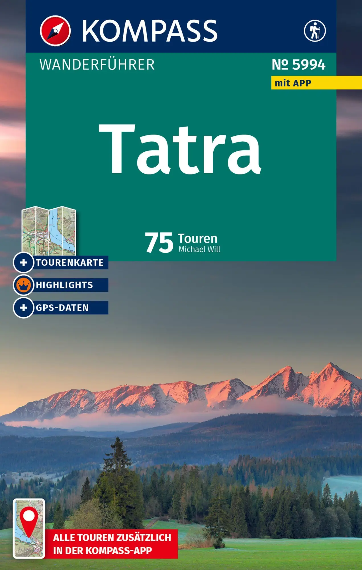 Cover: 9783991543213 | KOMPASS Wanderführer Niedere und Hohe Tatra, 75 Touren mit...
