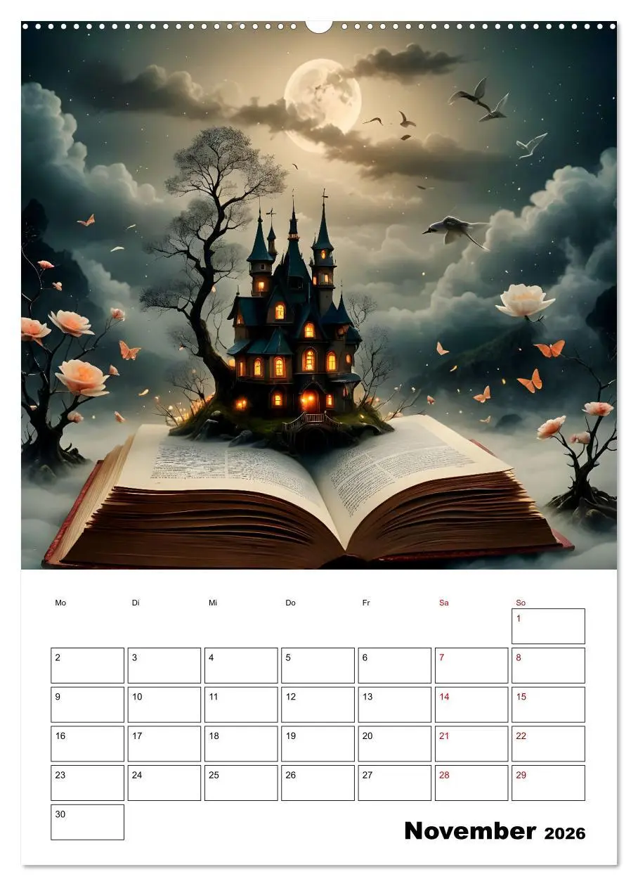 Bild: 9783516253313 | Magische surreale Buchwelten (hochwertiger Premium Wandkalender...