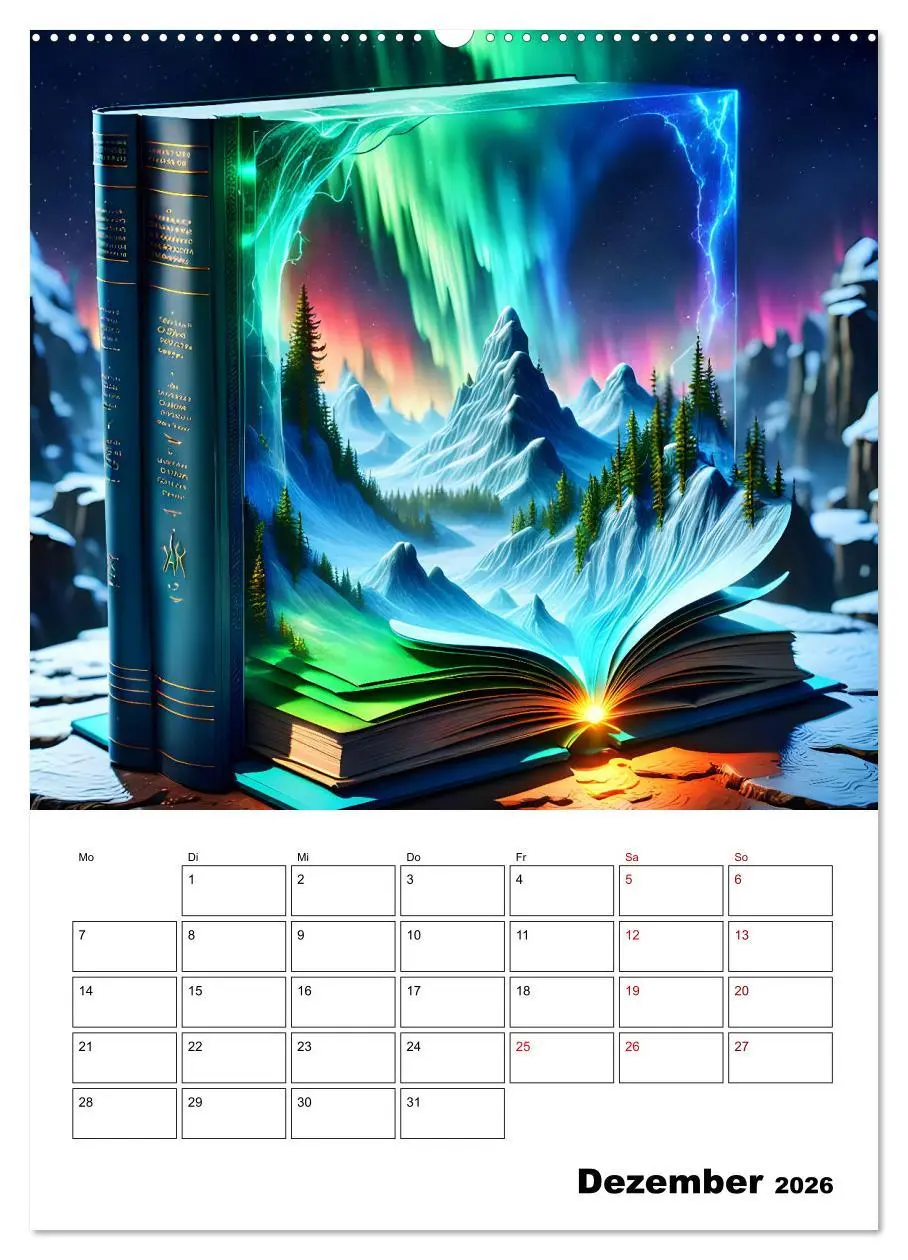 Bild: 9783516253313 | Magische surreale Buchwelten (hochwertiger Premium Wandkalender...