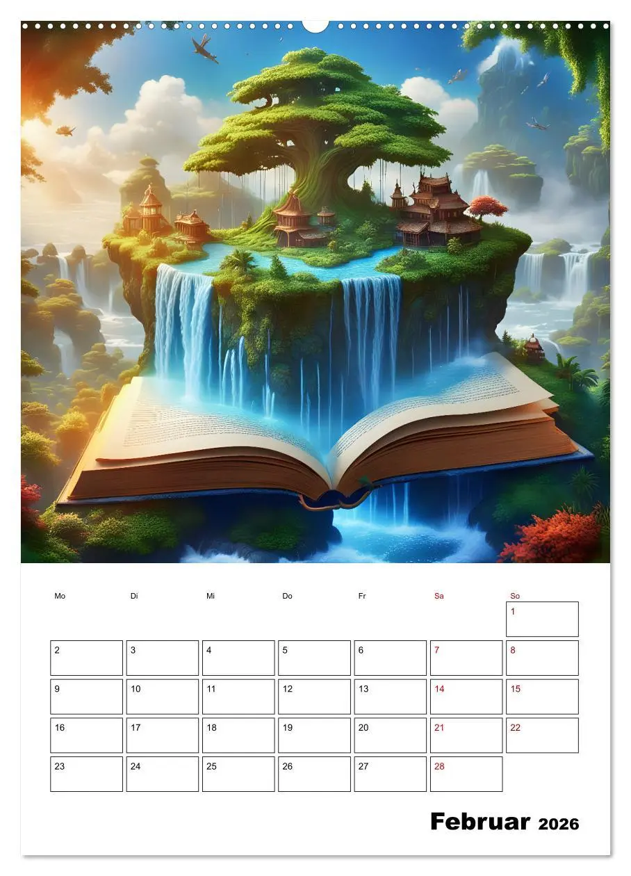 Bild: 9783516253313 | Magische surreale Buchwelten (hochwertiger Premium Wandkalender...