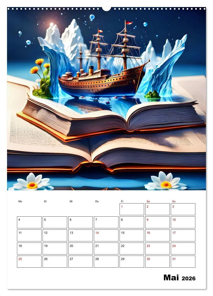 Bild: 9783516253313 | Magische surreale Buchwelten (hochwertiger Premium Wandkalender...