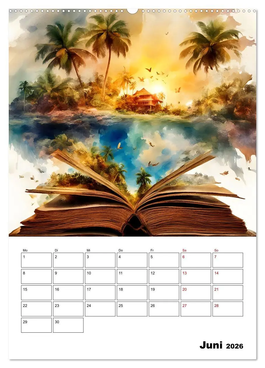 Bild: 9783516253313 | Magische surreale Buchwelten (hochwertiger Premium Wandkalender...