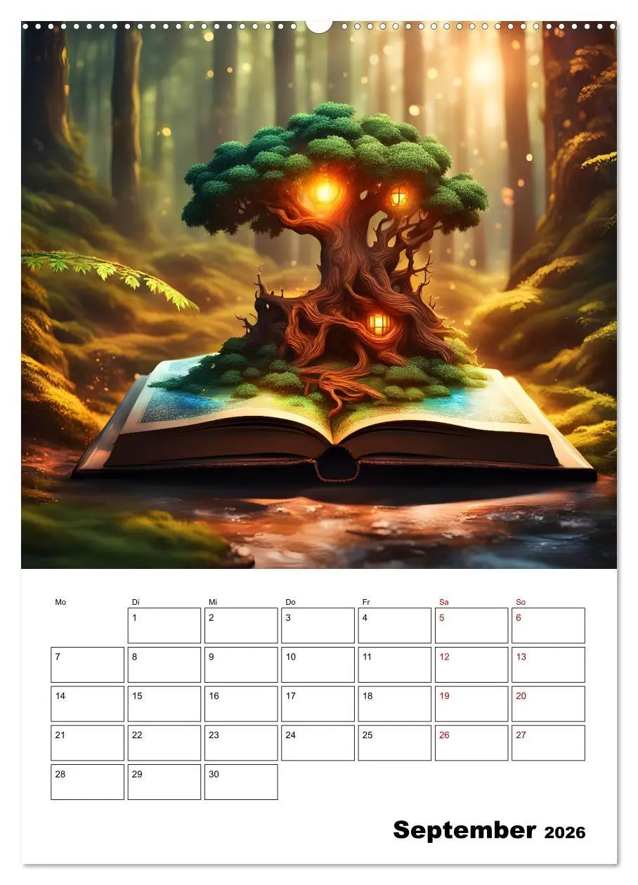 Bild: 9783516253313 | Magische surreale Buchwelten (hochwertiger Premium Wandkalender...