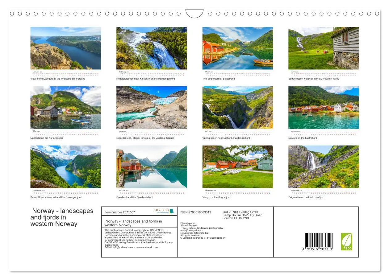 Bild: 9783516563313 | Norway - landscapes and fjords in western Norway (Wall Calendar...