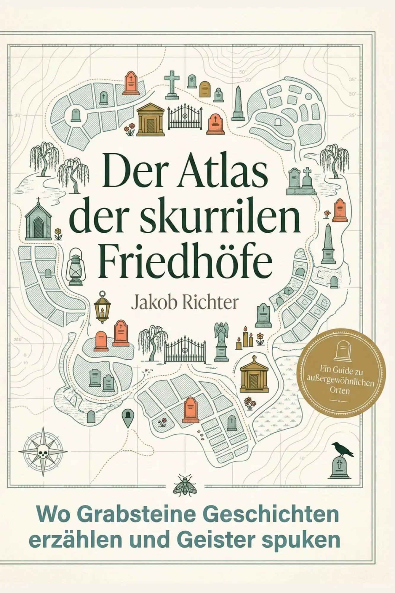 Cover: 9783695383313 | Der Atlas der skurrilen Friedhöfe | Jakob Richter | Taschenbuch | 2025