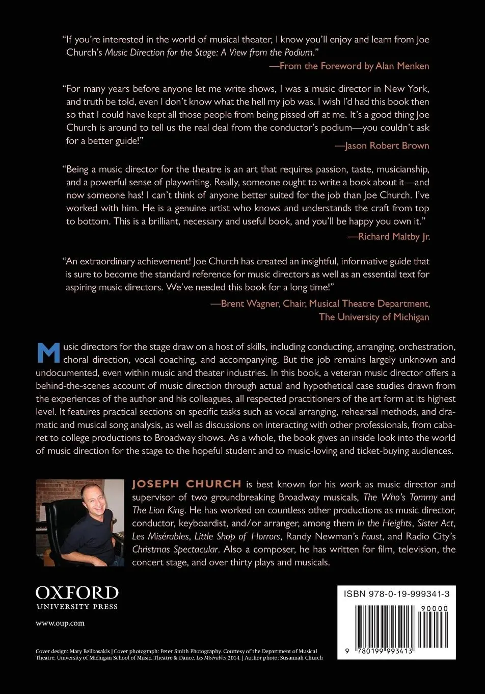 Rückseite: 9780199993413 | Music Direction for the Stage | A View from the Podium | Joseph Church