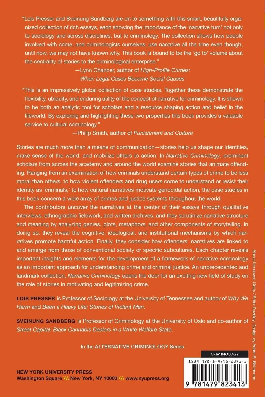 Rückseite: 9781479823413 | Narrative Criminology | Understanding Stories of Crime | Taschenbuch