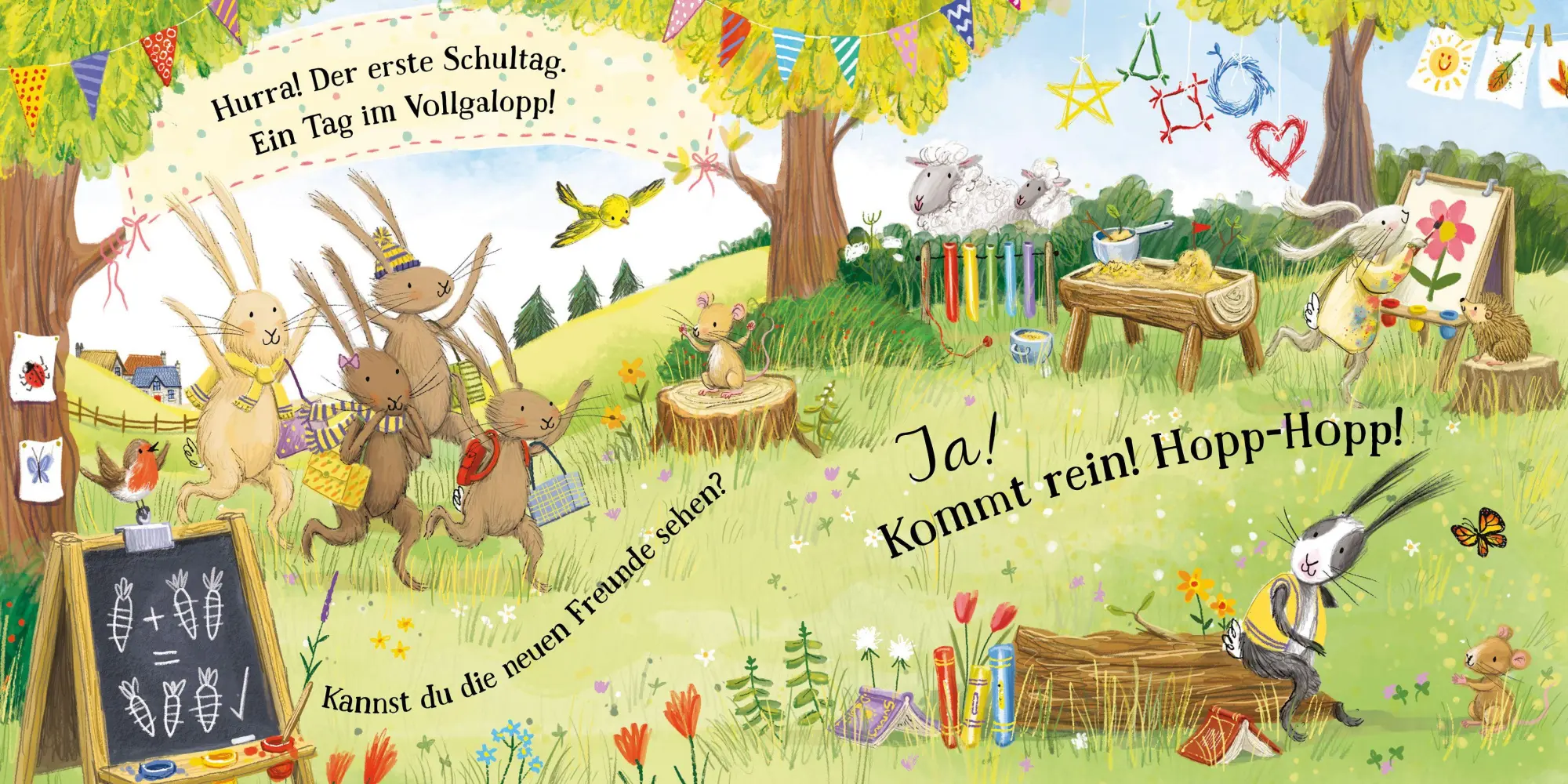 Bild: 9783038763413 | Die Hasenbande: Der erste Schultag | Ein Vorlesebuch mit Klappen