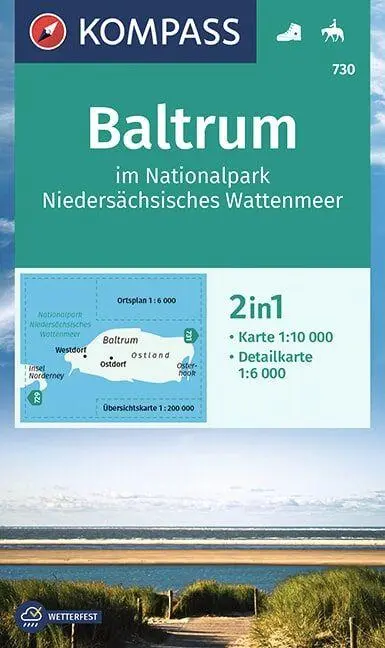 Cover: 9783991213413 | KOMPASS Wanderkarte 730 Baltrum im Nationalpark Niedersächsisches...