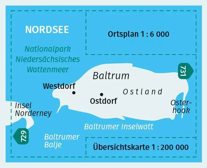 Bild: 9783991213413 | KOMPASS Wanderkarte 730 Baltrum im Nationalpark Niedersächsisches...