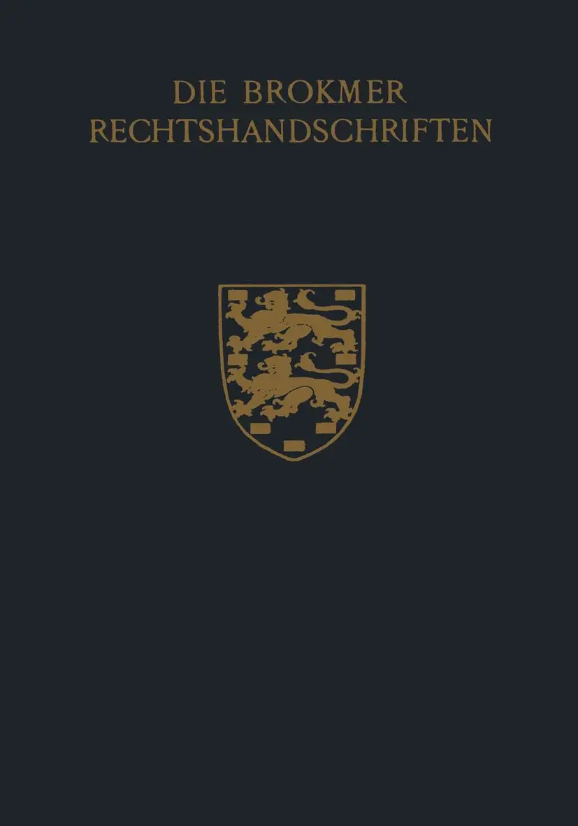 Cover: 9789401183413 | Die Brokmer Rechtshandschriften | W. J. Buma | Taschenbuch | vi
