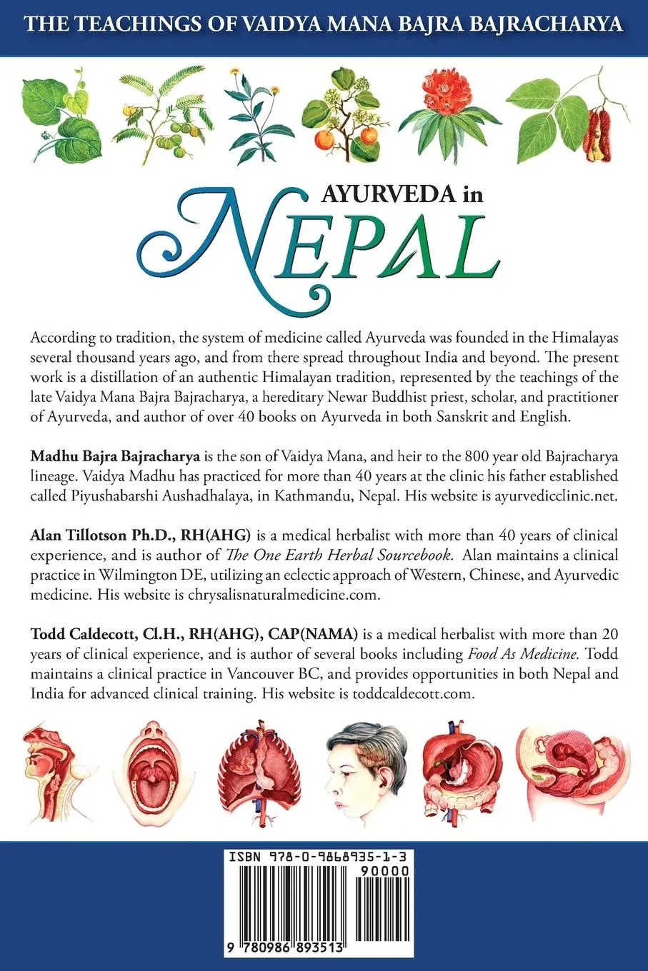 Rückseite: 9780986893513 | Ayurveda In Nepal | The Teachings of Vaidya Mana Bajra Bajracharya
