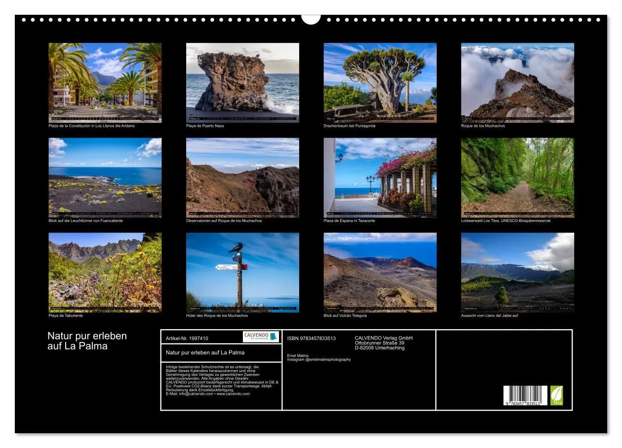 Bild: 9783457833513 | Natur pur erleben auf La Palma (Wandkalender 2026 DIN A2 quer),...
