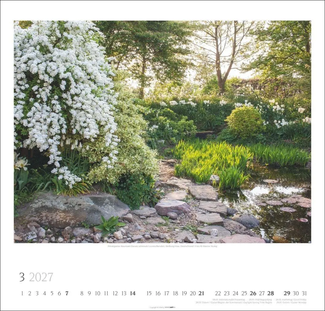 Bild: 9783839903513 | Gartenträume Kalender 2027 | Marion Nickig | Kalender | Spiralbindung
