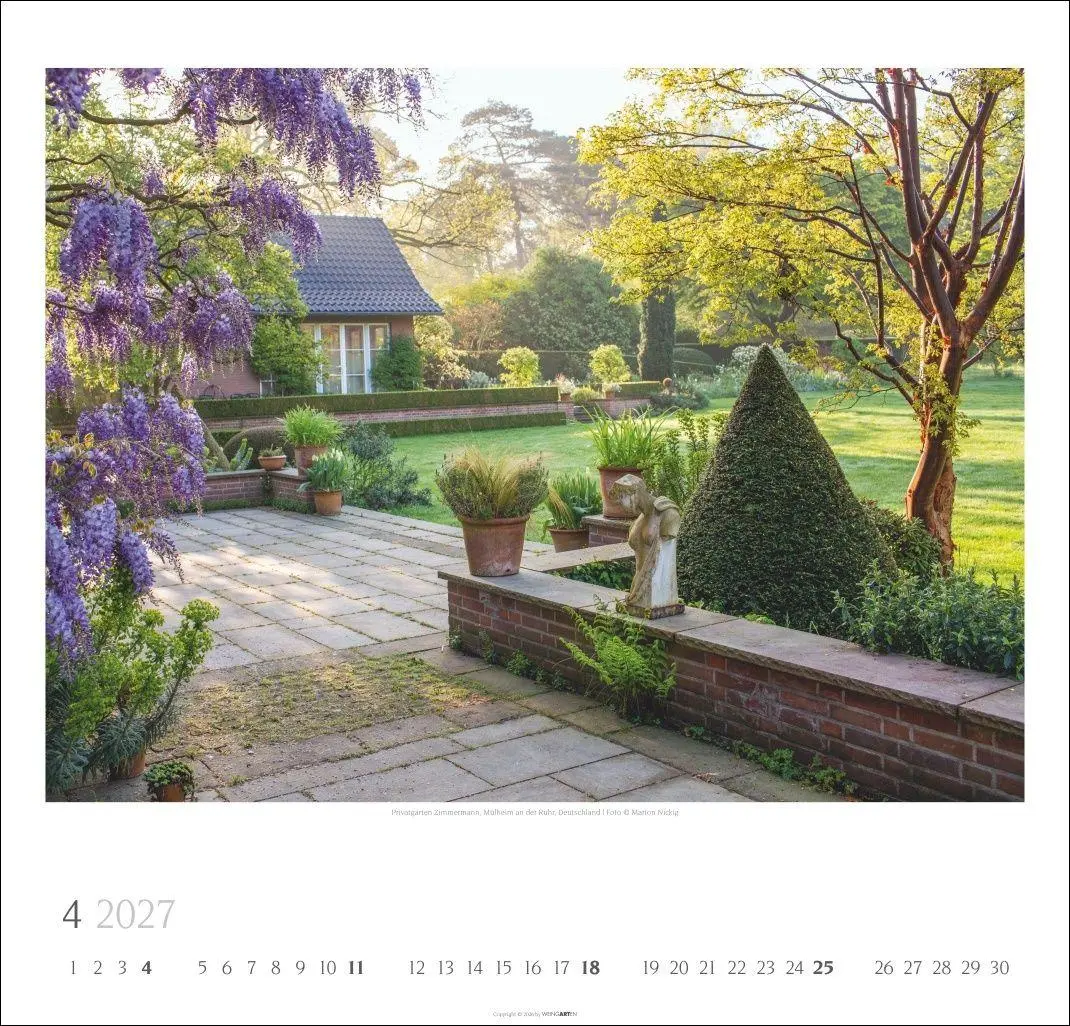 Bild: 9783839903513 | Gartenträume Kalender 2027 | Marion Nickig | Kalender | Spiralbindung