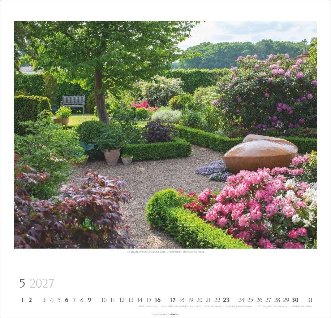 Bild: 9783839903513 | Gartenträume Kalender 2027 | Marion Nickig | Kalender | Spiralbindung