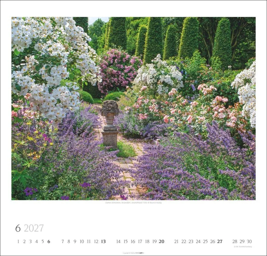 Bild: 9783839903513 | Gartenträume Kalender 2027 | Marion Nickig | Kalender | Spiralbindung