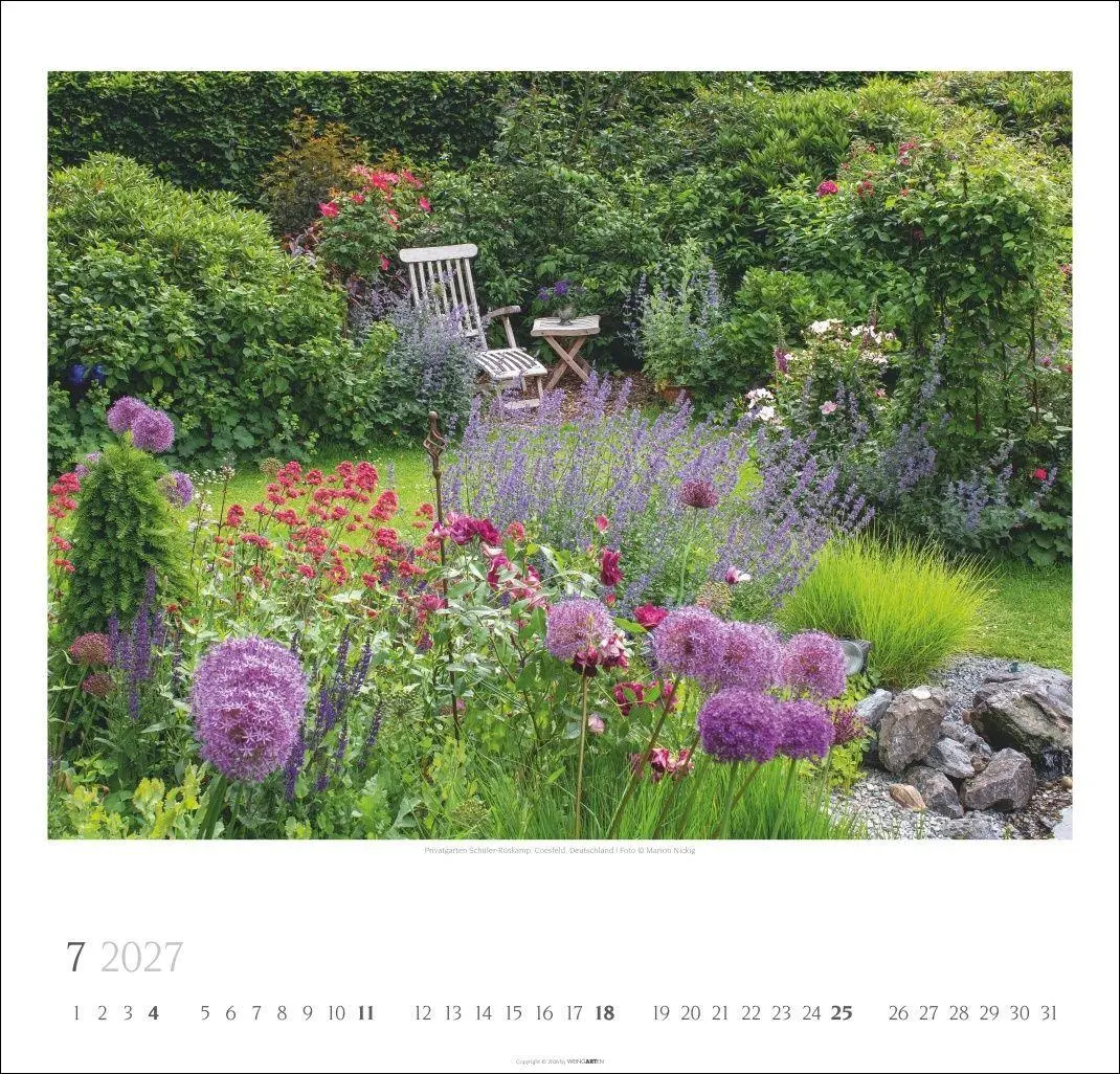 Bild: 9783839903513 | Gartenträume Kalender 2027 | Marion Nickig | Kalender | Spiralbindung