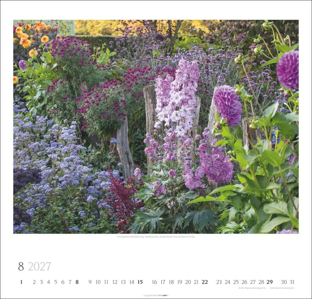 Bild: 9783839903513 | Gartenträume Kalender 2027 | Marion Nickig | Kalender | Spiralbindung
