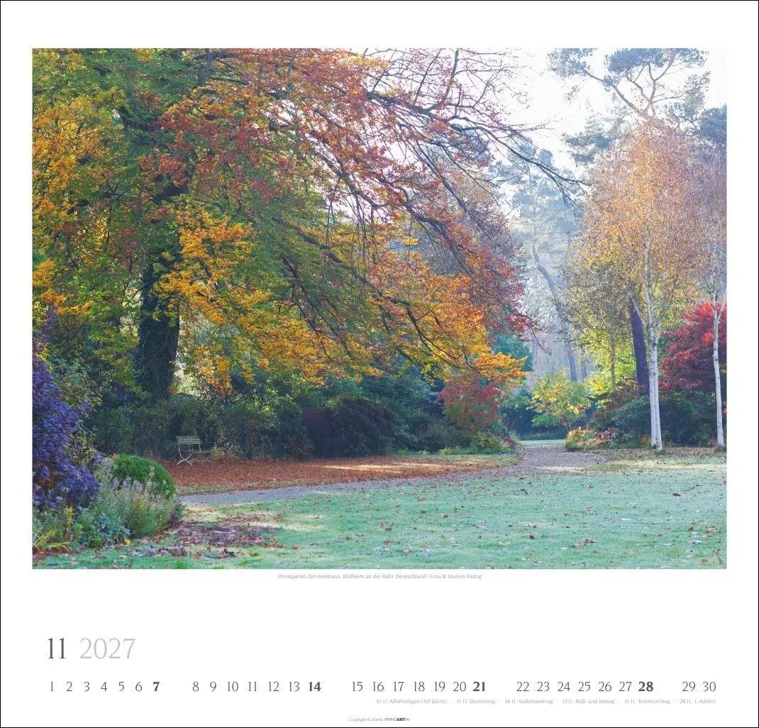 Bild: 9783839903513 | Gartenträume Kalender 2027 | Marion Nickig | Kalender | Spiralbindung