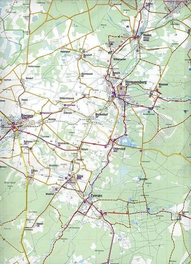 Bild: 9783850003513 | Bikeline Fahrradkarte Deutschland Lüneburger Heide Süd 1:75.000 | 2012