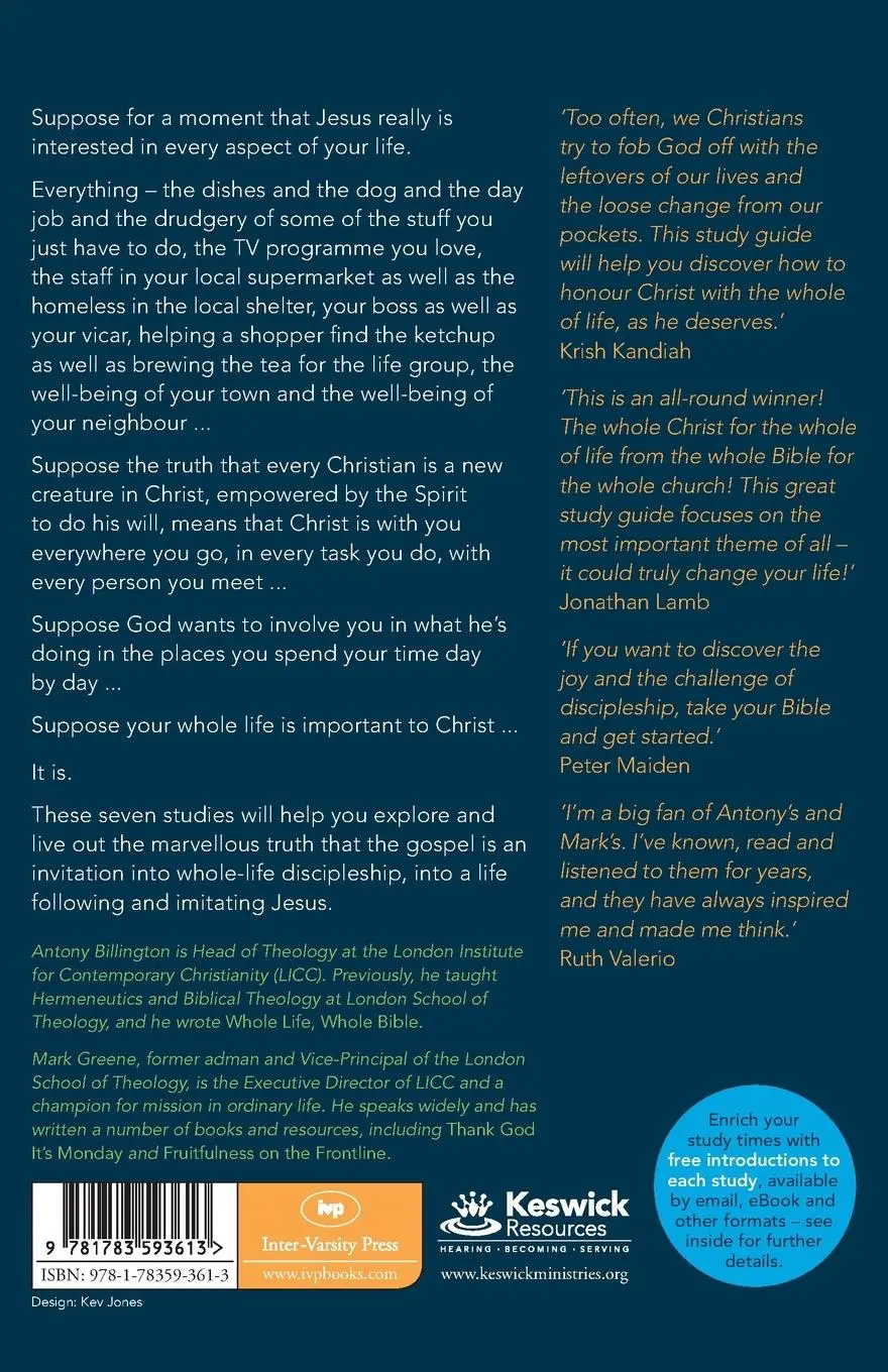 Rückseite: 9781783593613 | The Whole of Life for Christ | Becoming Everyday Disciples | Buch