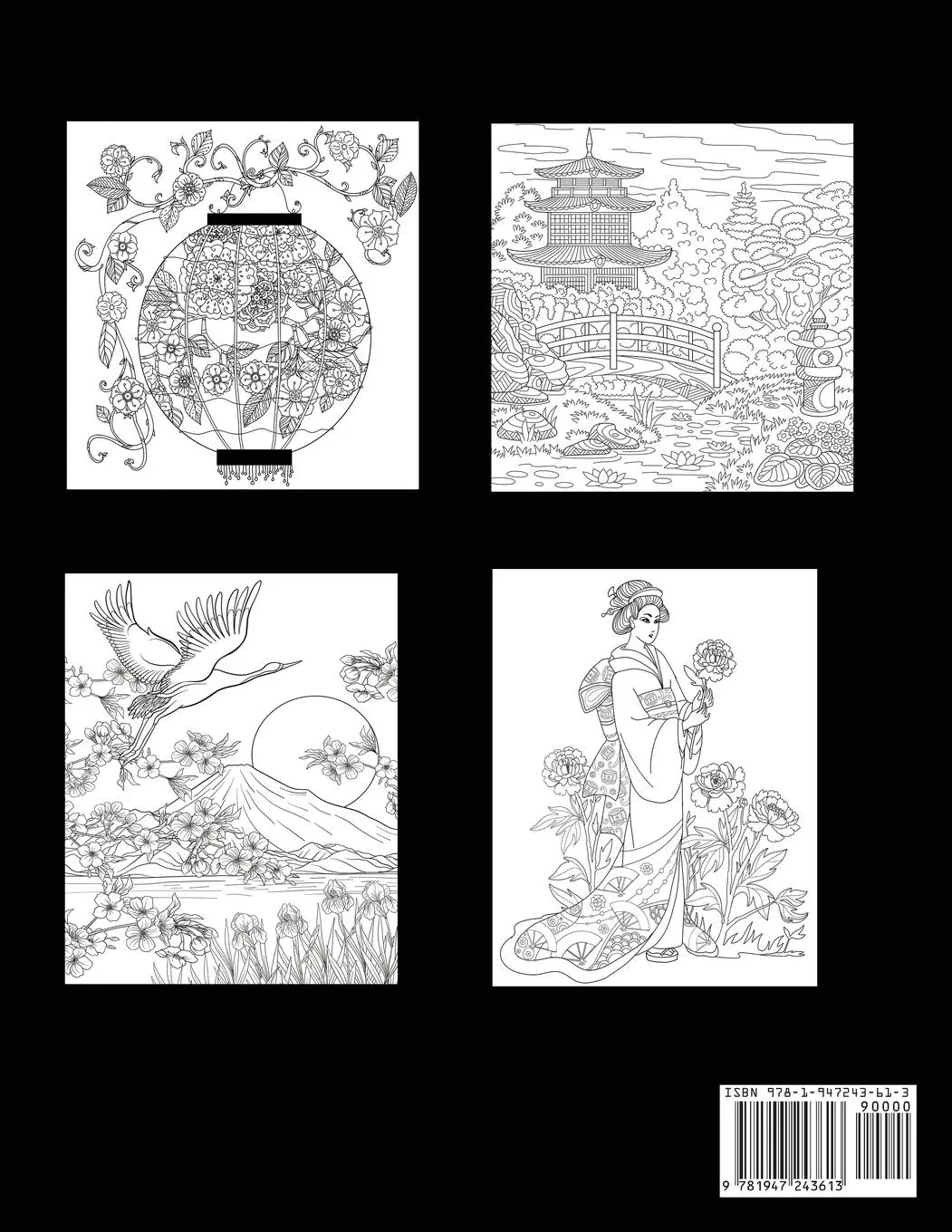 Rückseite: 9781947243613 | Japanese Coloring Book | Creative Coloring | Taschenbuch | Englisch