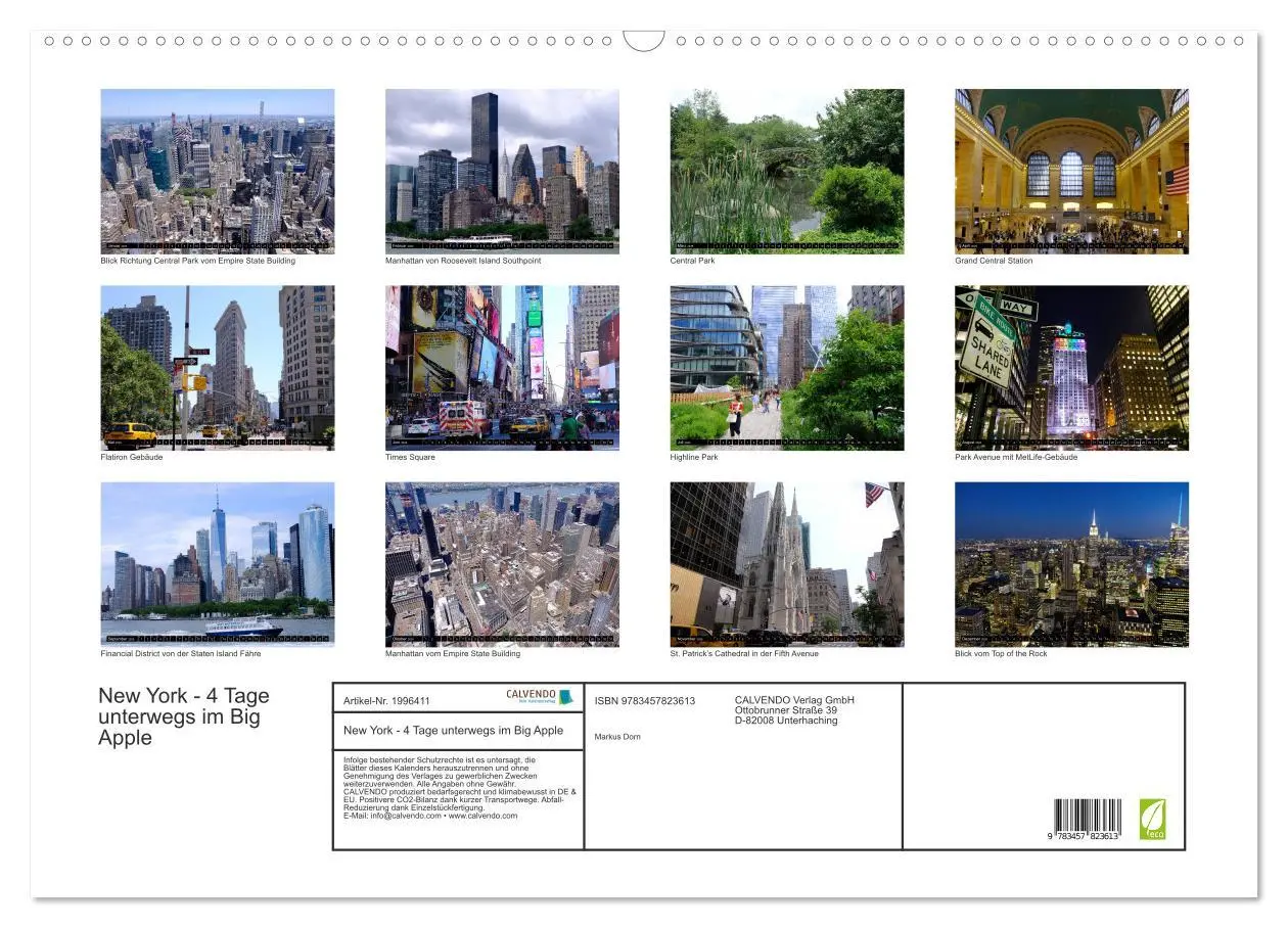 Bild: 9783457823613 | New York - 4 Tage unterwegs im Big Apple (Wandkalender 2026 DIN A2...