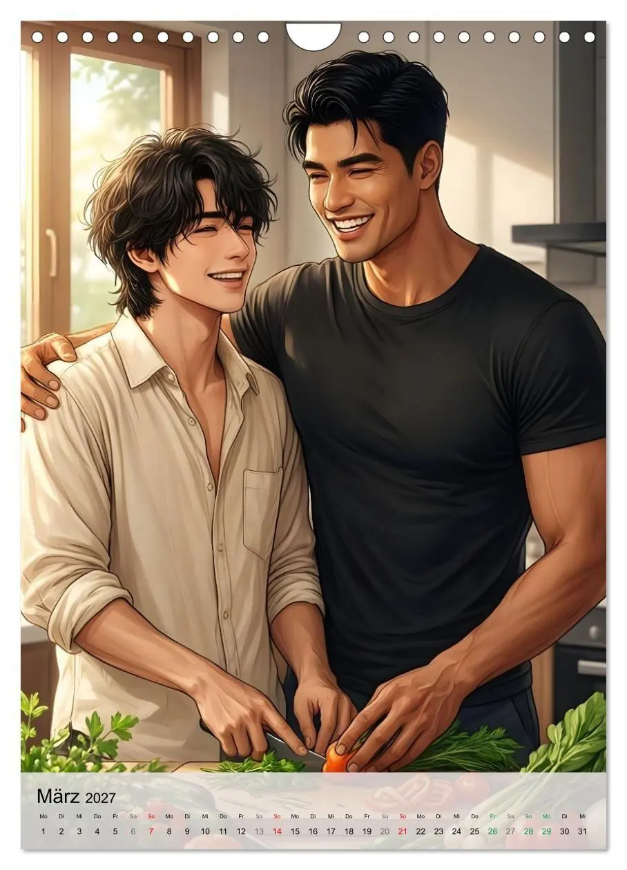 Bild: 9783516773613 | Herzen im Einklang - YAOI EDITION (Wandkalender 2027 DIN A4 hoch),...