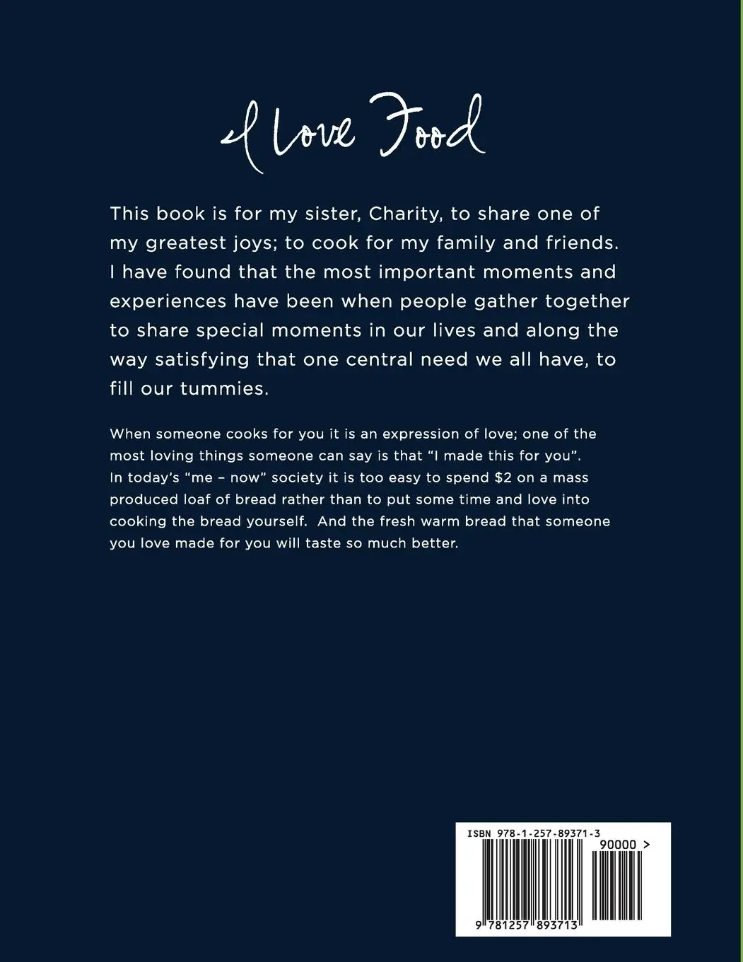 Rückseite: 9781257893713 | I Love Food | Christine Vulovic | Taschenbuch | Englisch | 2011