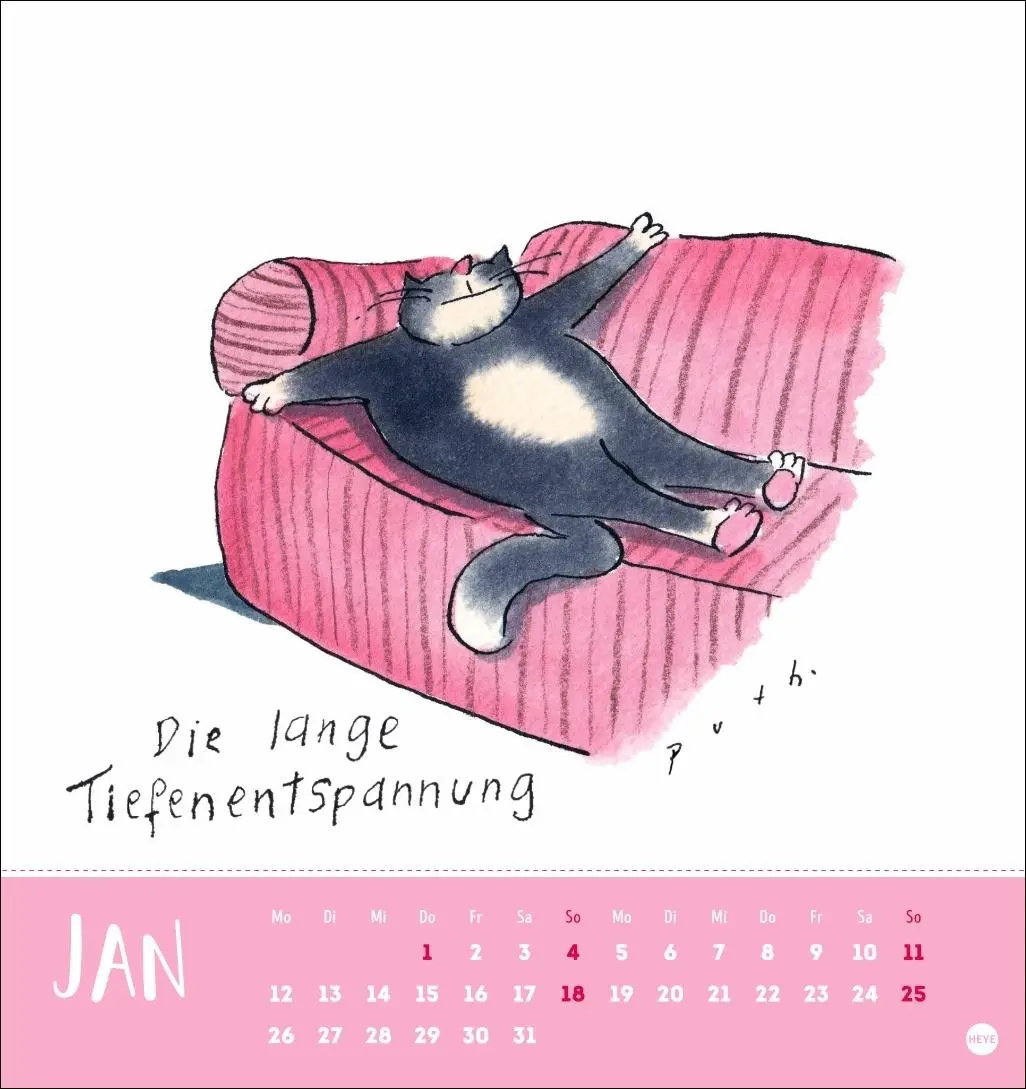 Bild: 9783756413713 | Puth Yoga für die Katz Postkartenkalender 2026 | Klaus Puth | Kalender