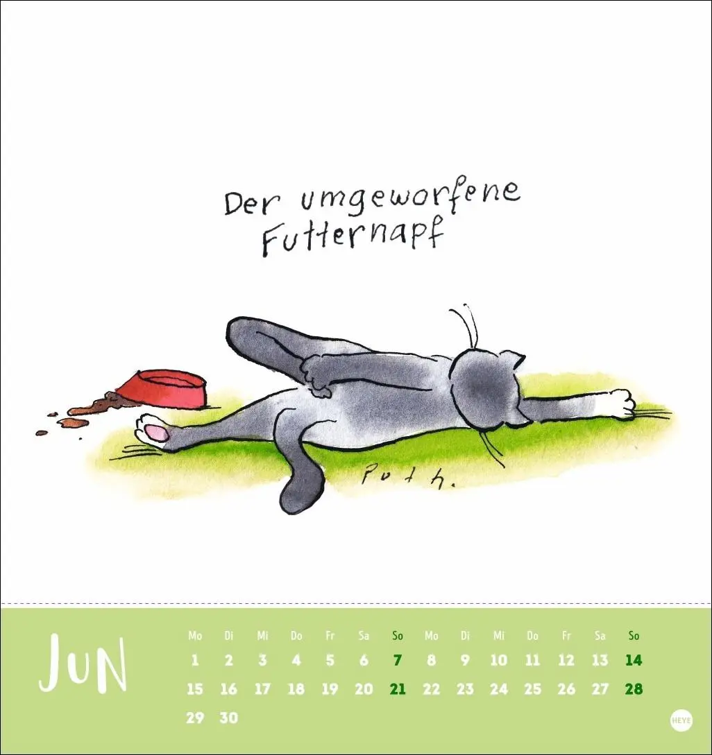 Bild: 9783756413713 | Puth Yoga für die Katz Postkartenkalender 2026 | Klaus Puth | Kalender