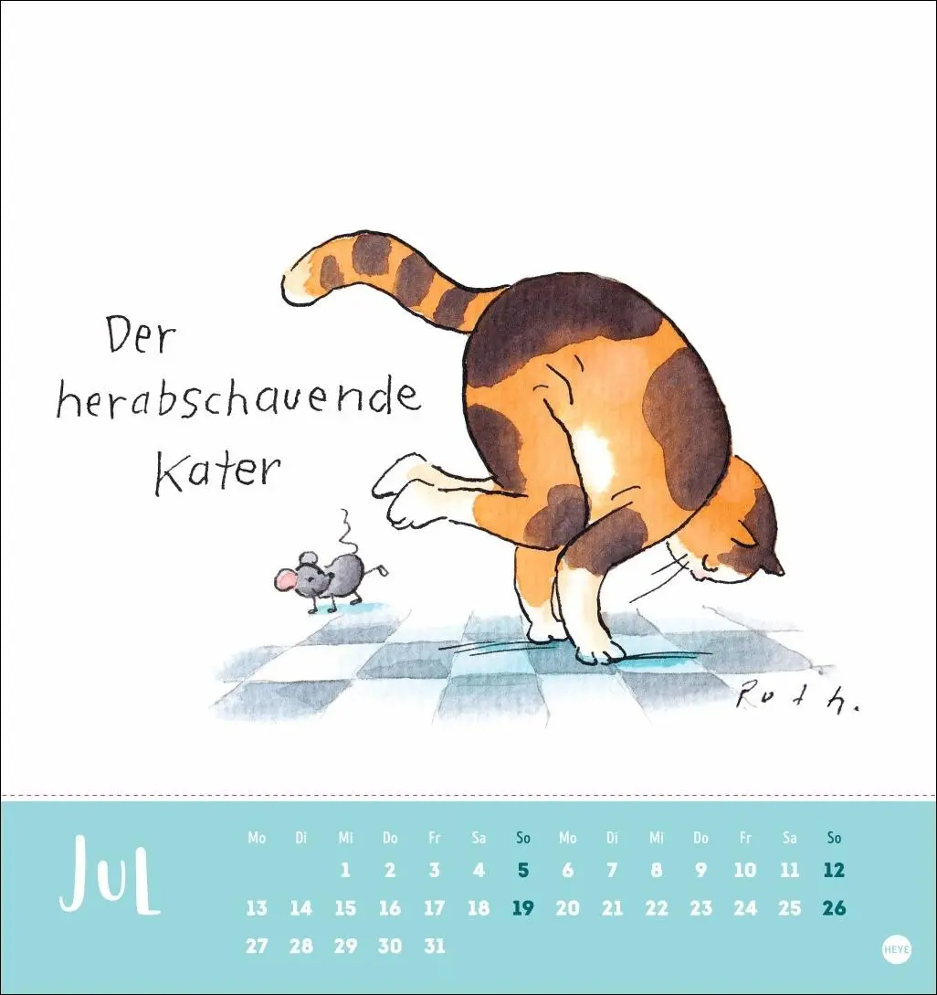 Bild: 9783756413713 | Puth Yoga für die Katz Postkartenkalender 2026 | Klaus Puth | Kalender