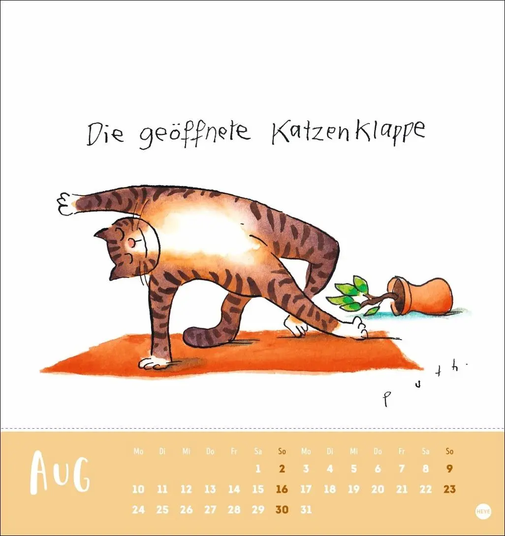 Bild: 9783756413713 | Puth Yoga für die Katz Postkartenkalender 2026 | Klaus Puth | Kalender