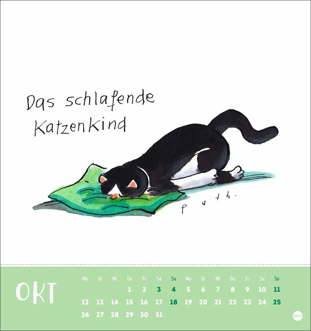 Bild: 9783756413713 | Puth Yoga für die Katz Postkartenkalender 2026 | Klaus Puth | Kalender