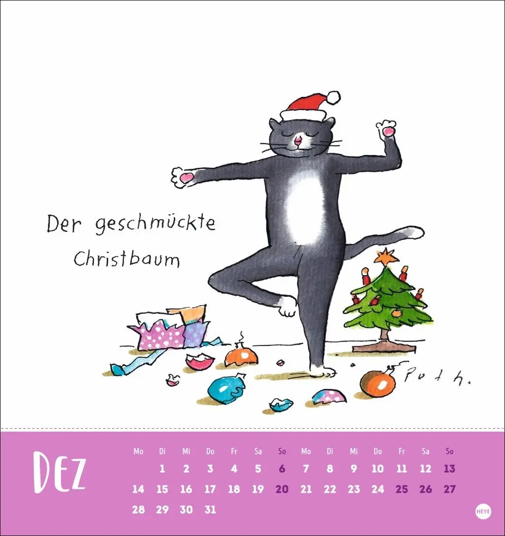 Bild: 9783756413713 | Puth Yoga für die Katz Postkartenkalender 2026 | Klaus Puth | Kalender