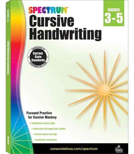 Cover: 9781483813813 | Spectrum Cursive Handwriting, Grades 3 - 5 | Volume 108 | Spectrum