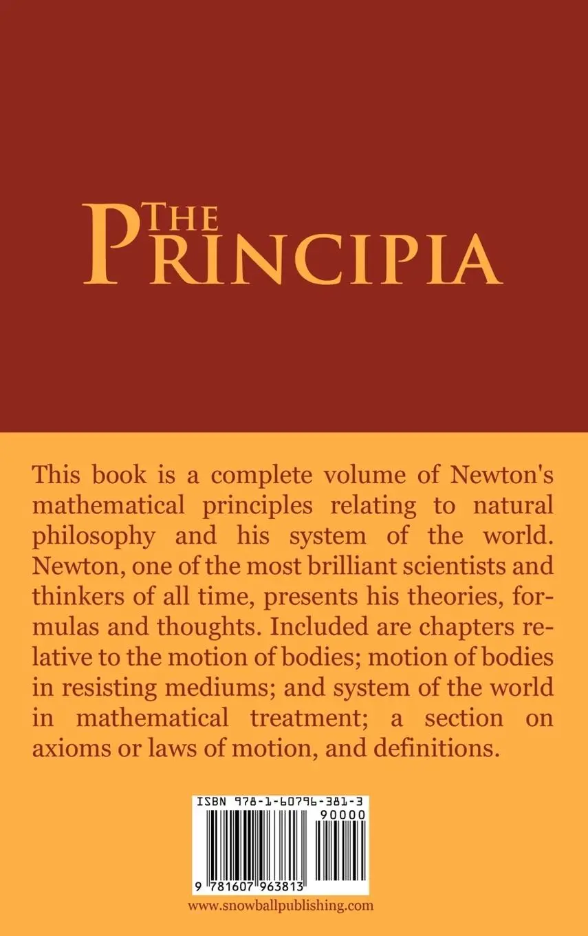 Rückseite: 9781607963813 | The Principia | Mathematical Principles of Natural Philosophy | Newton