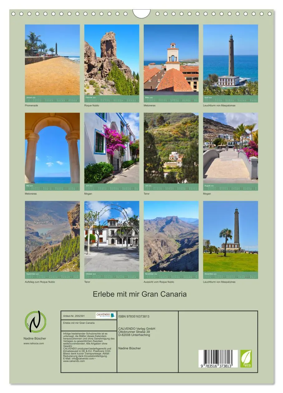 Bild: 9783516373813 | Erlebe mit mir Gran Canaria (Wandkalender 2026 DIN A3 hoch),...