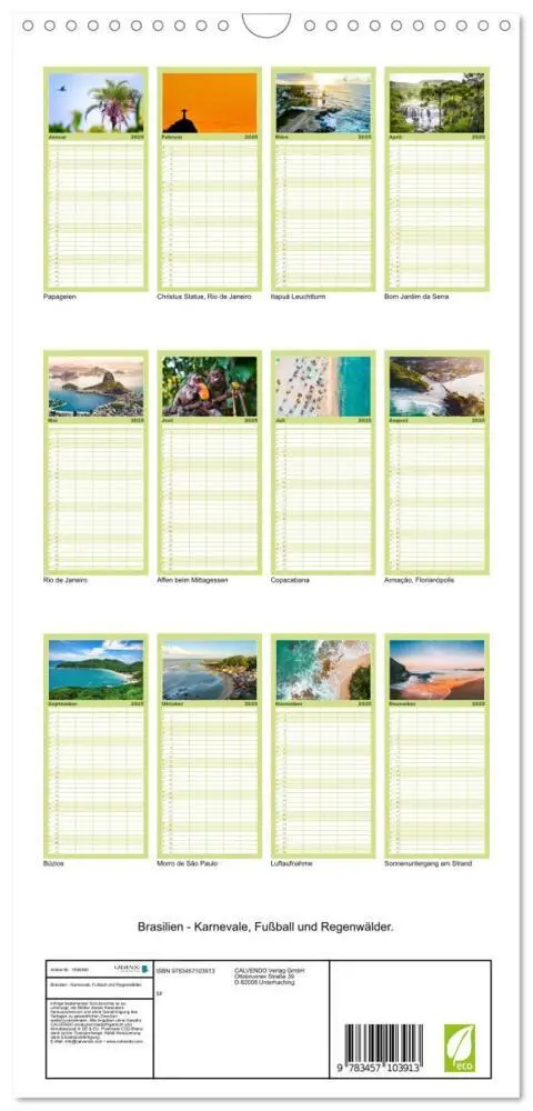 Bild: 9783457103913 | Familienplaner 2025 - Brasilien - Karnevale, Fußball und...