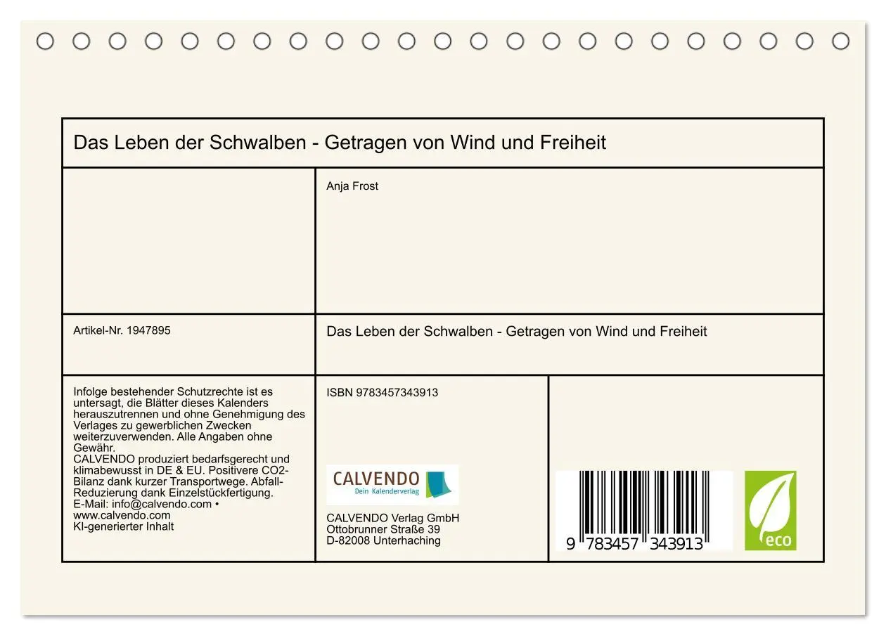 Bild: 9783457343913 | Das Leben der Schwalben - Getragen von Wind und Freiheit...