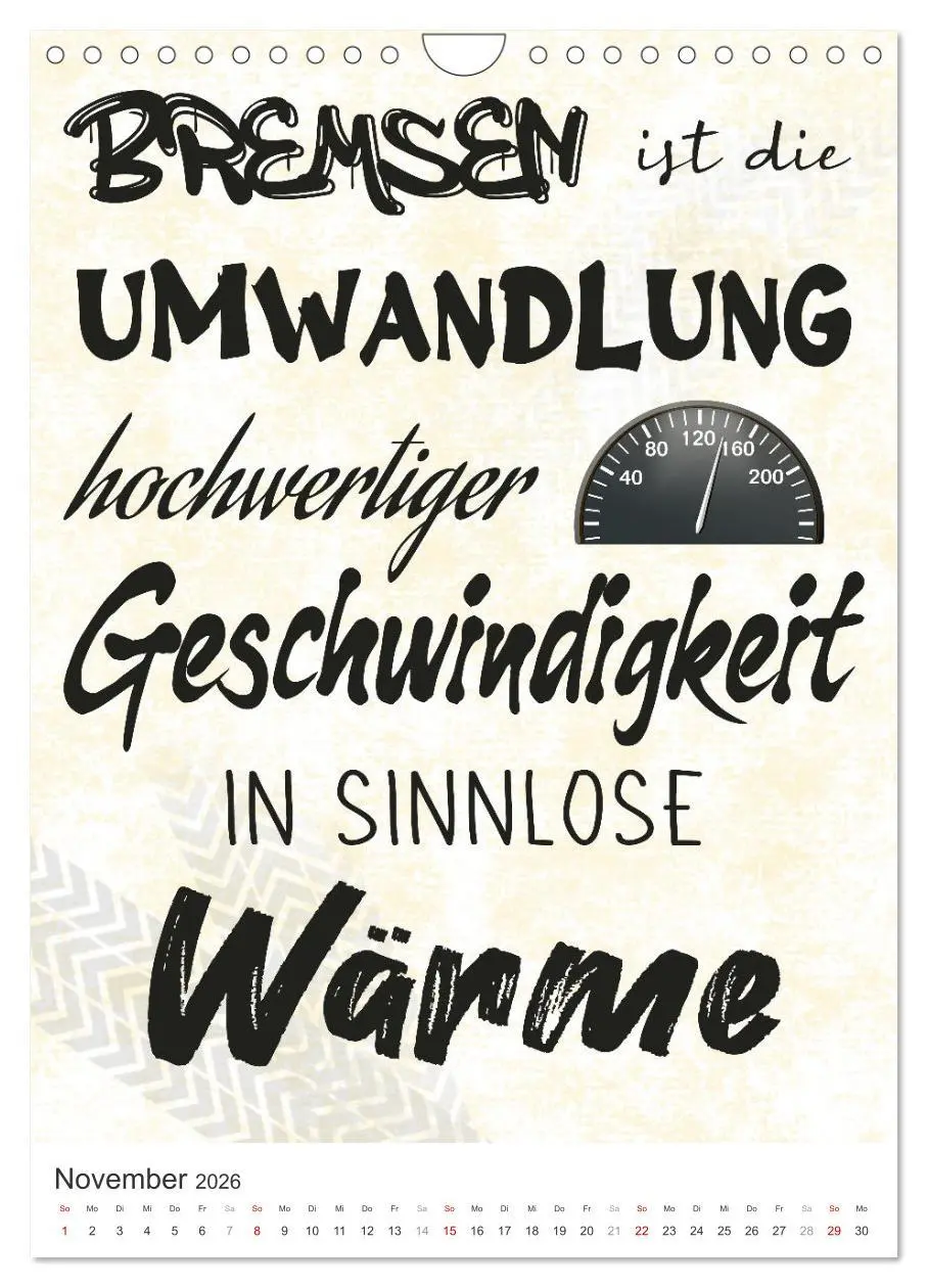 Bild: 9783516363913 | Coole Biker-Sprüche (Wandkalender 2026 DIN A4 hoch), CALVENDO...