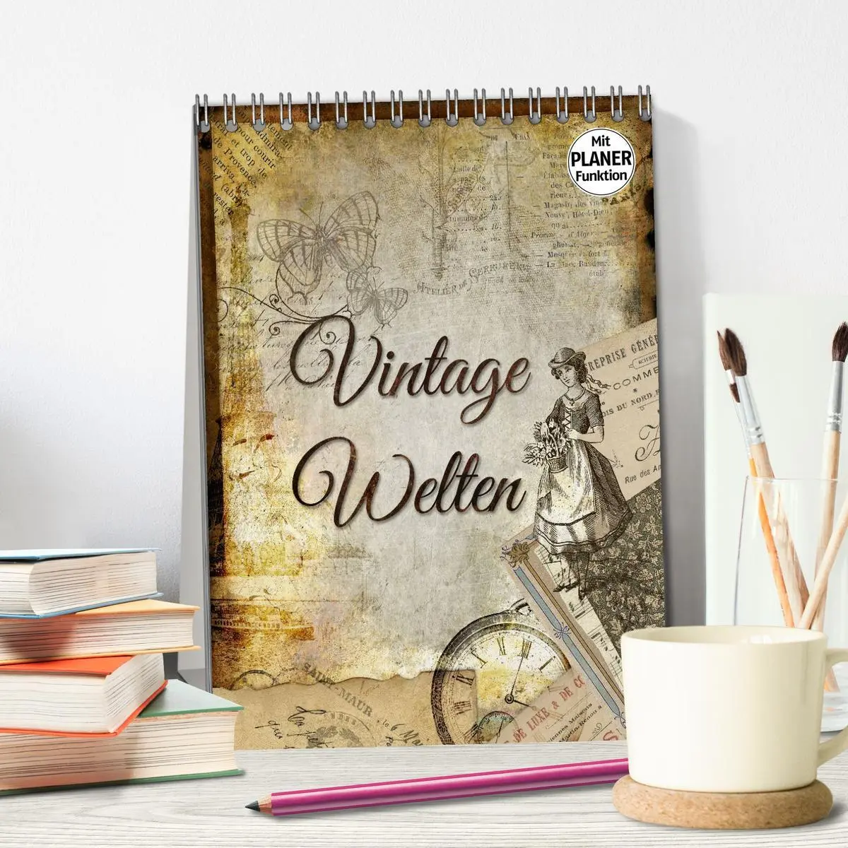 Bild: 9783516433913 | Vintage Welten (Tischkalender 2026 DIN A5 hoch), CALVENDO...
