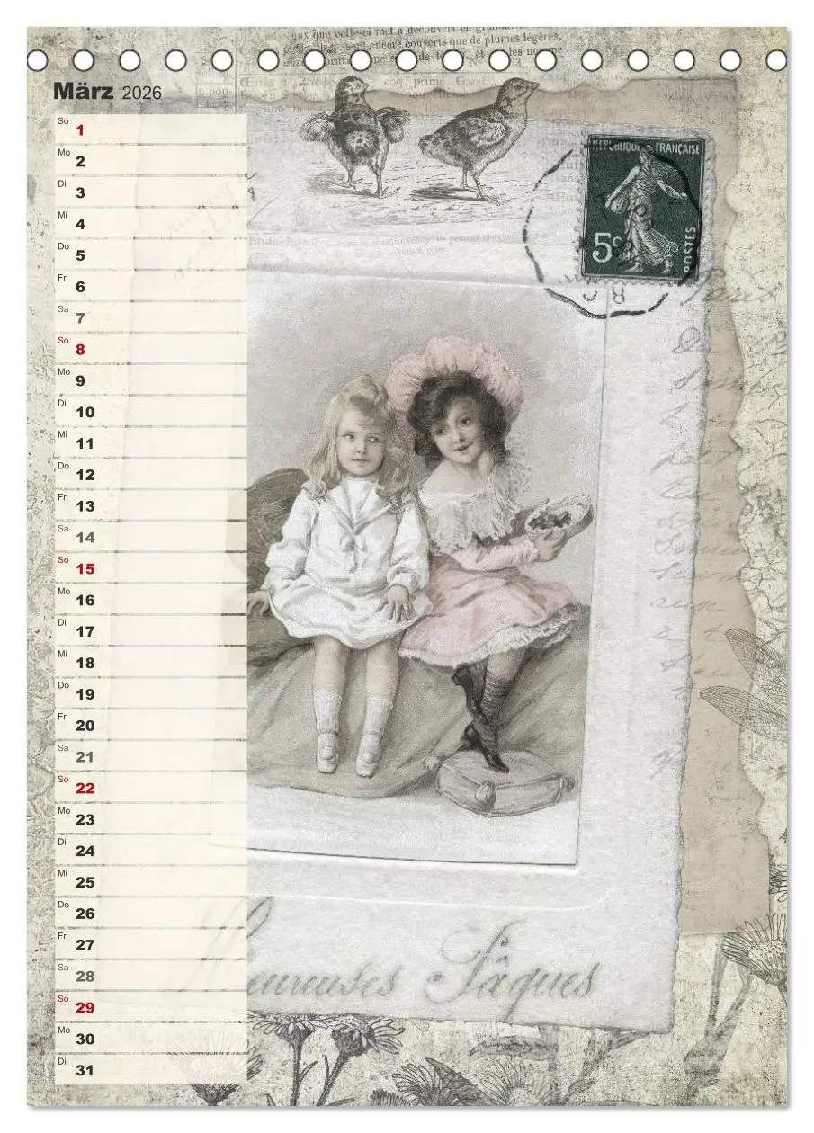 Bild: 9783516433913 | Vintage Welten (Tischkalender 2026 DIN A5 hoch), CALVENDO...