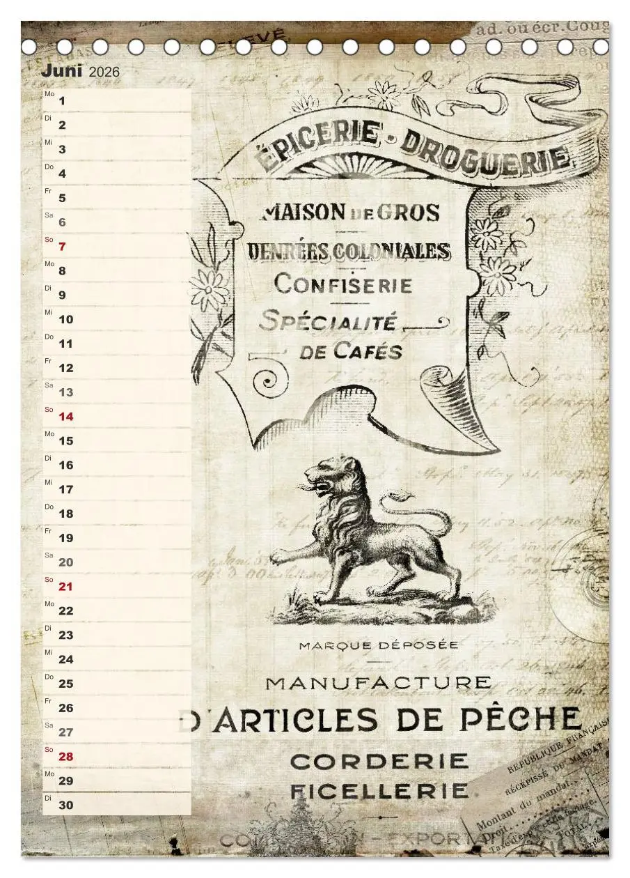 Bild: 9783516433913 | Vintage Welten (Tischkalender 2026 DIN A5 hoch), CALVENDO...