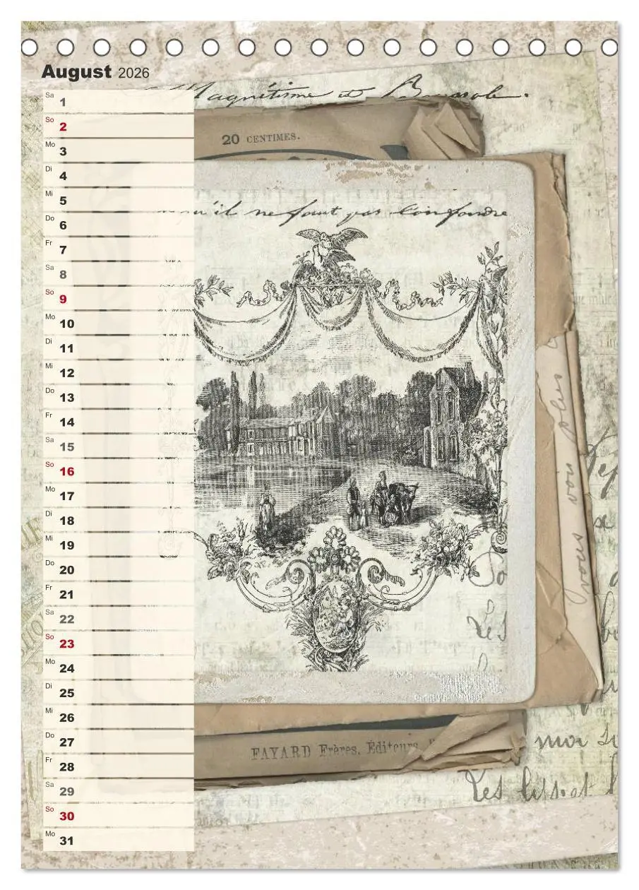 Bild: 9783516433913 | Vintage Welten (Tischkalender 2026 DIN A5 hoch), CALVENDO...