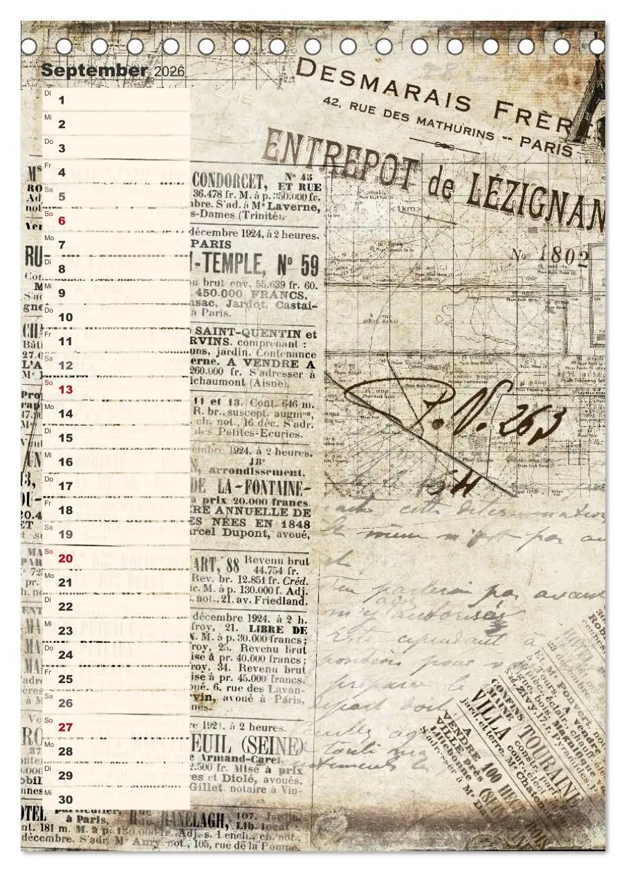 Bild: 9783516433913 | Vintage Welten (Tischkalender 2026 DIN A5 hoch), CALVENDO...