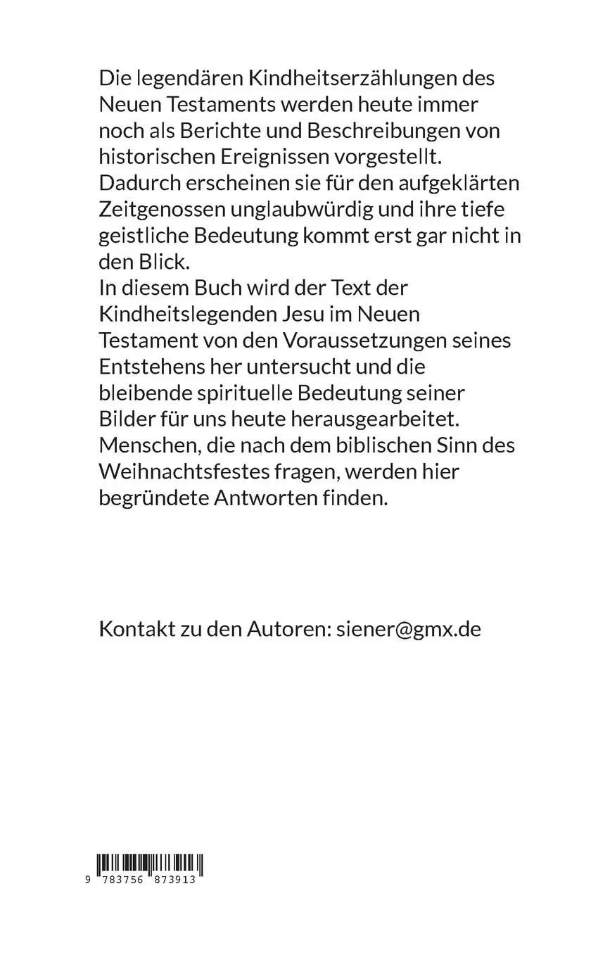 Rückseite: 9783756873913 | Weihnachten für Christen | Marliese Siener (u. a.) | Taschenbuch