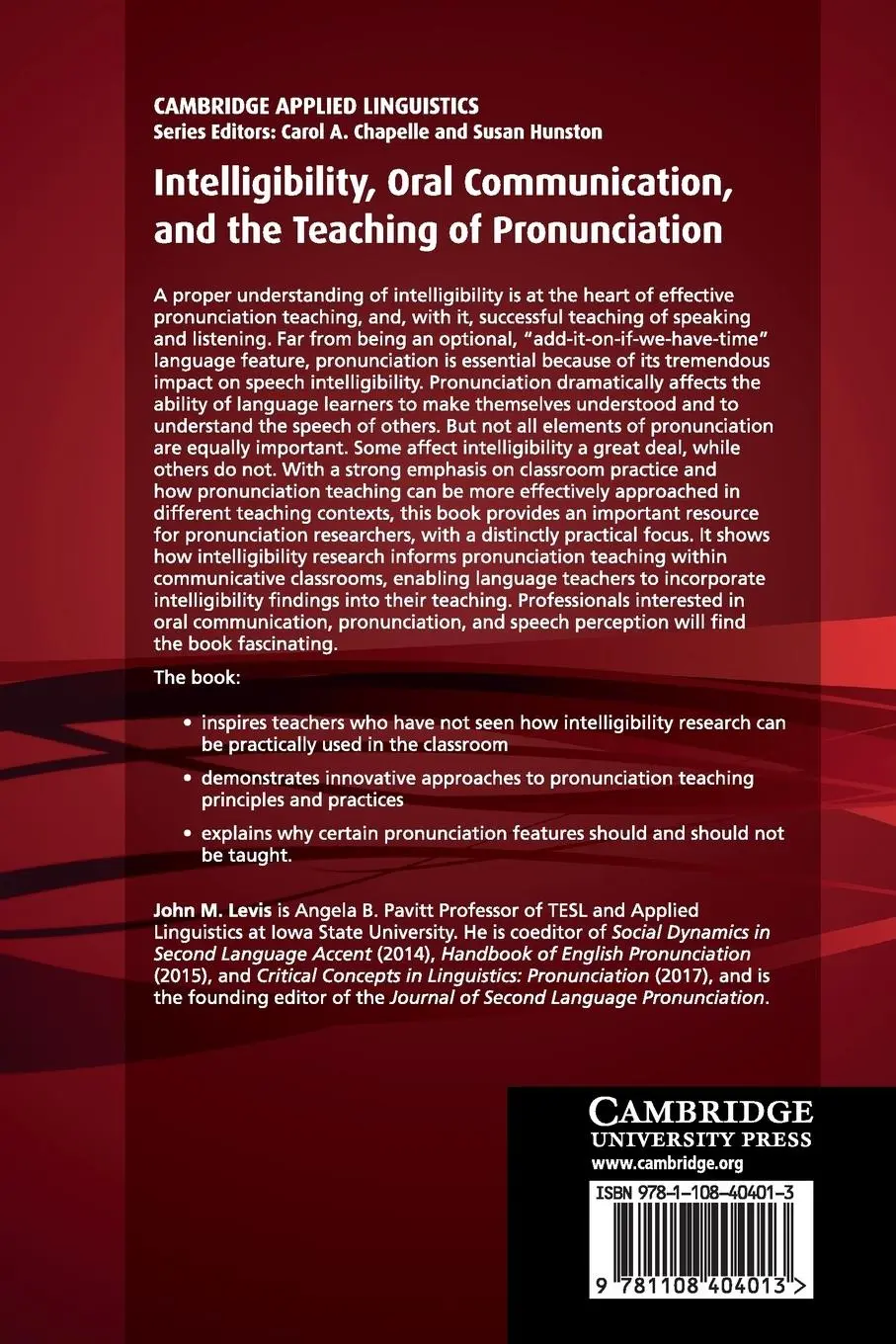 Rückseite: 9781108404013 | Intelligibility, Oral Communication, and the Teaching of Pronunciation